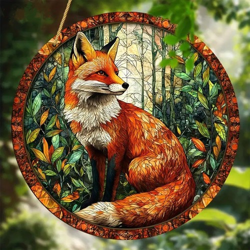Woodland fox suncatcher - woodland,