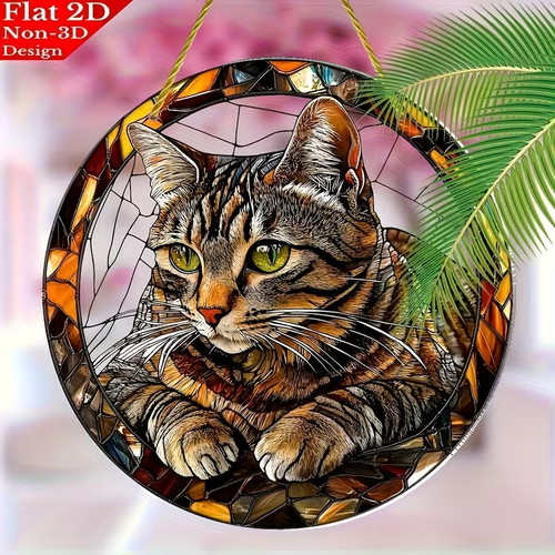 Lovely tabby cat suncatcher - lovely,