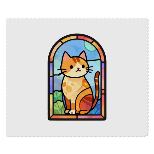 Stained glass cat lens - x,