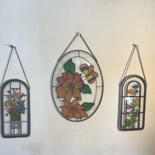 Stained glass window hangings - glass,