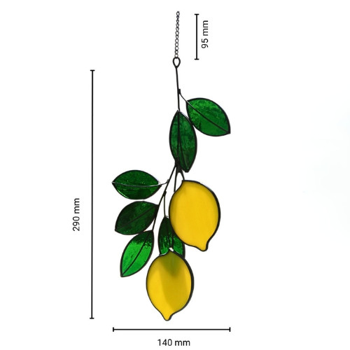Handmade lemon stained glass - handmade,