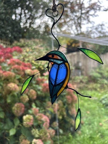 Kingfisher stained glass - kingfisher,