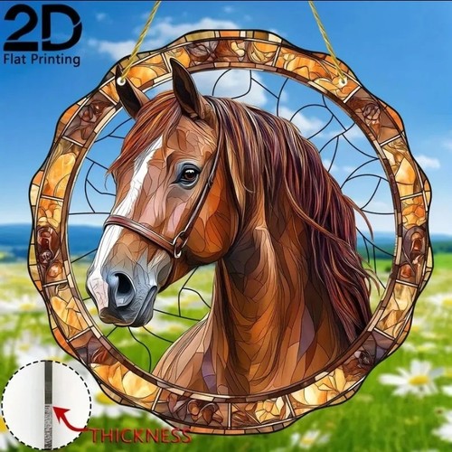 Brown horse suncatcher - brown,