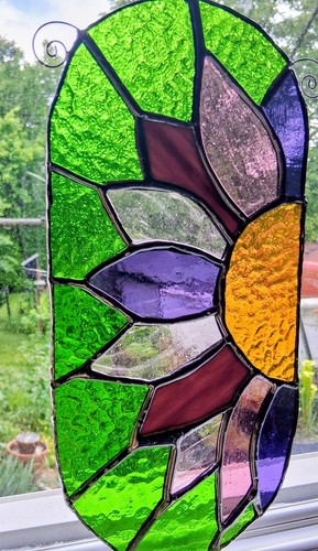 Handmade stained glass purple - handmade,