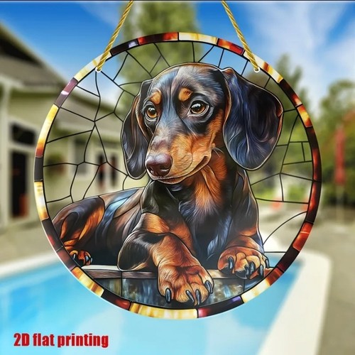 Dachshund suncatcher stained - suncatcher,