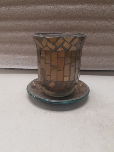 Stained glass window candle - glass,