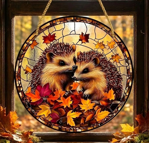 Hedgehog suncatcher multicolor - hedgehog,