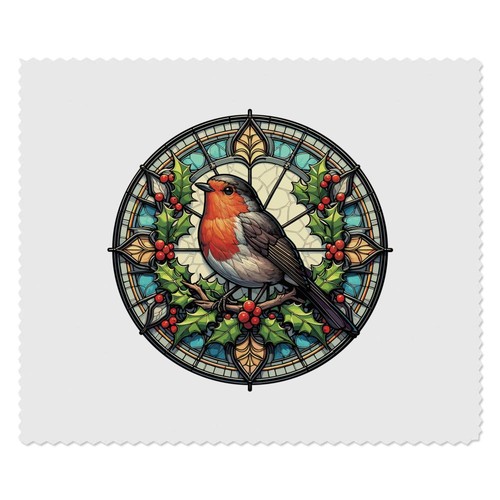 Robin stained glass - x,