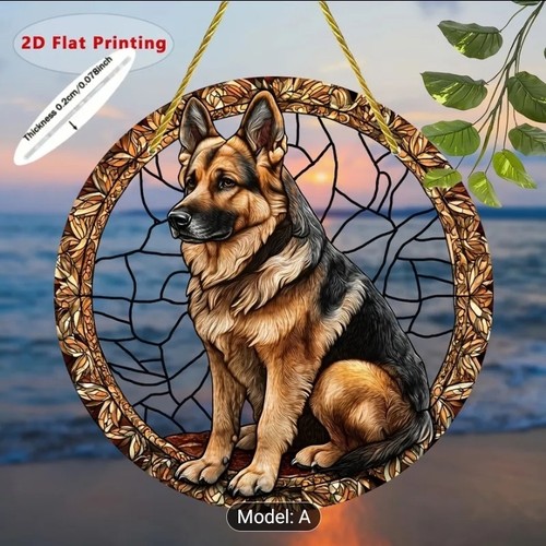 German shepherd suncatcher - shepherd,