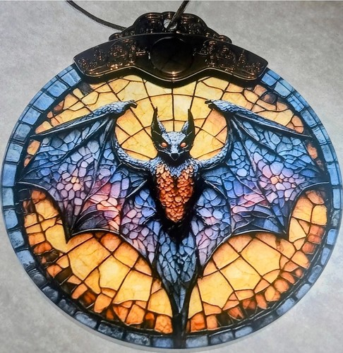 Bats stained glass decorative - bats,