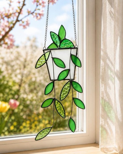 Pothos plant stained glass - pothos,