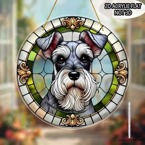 Schnauzers suncatcher window - schnauzers,