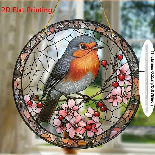 Robin blossom suncatcher - robin,