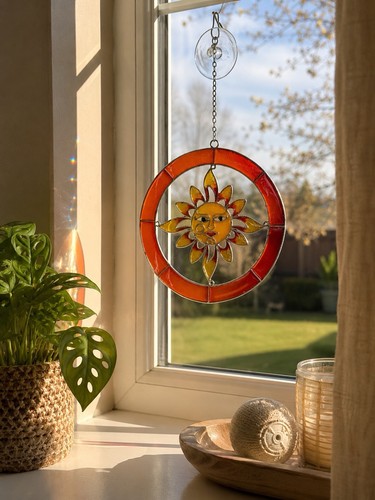 Stained glass sunflower sun - sunflower,