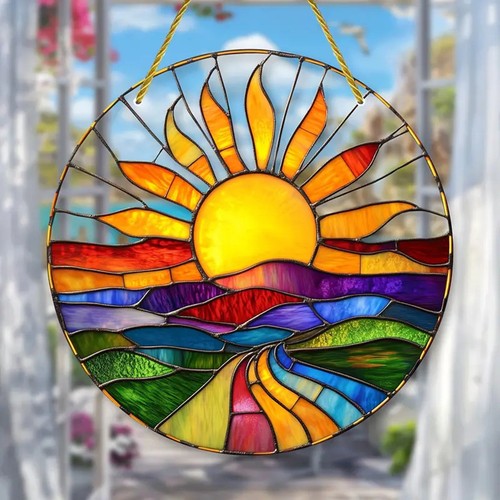 Sun multicolour suncatcher - multicolour,