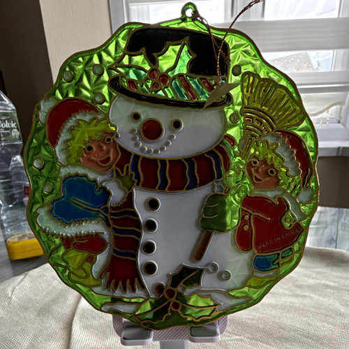 Christmas snowman glass - christmas,