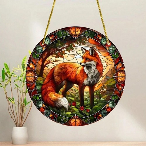 Woodland fox suncatcher - woodland,